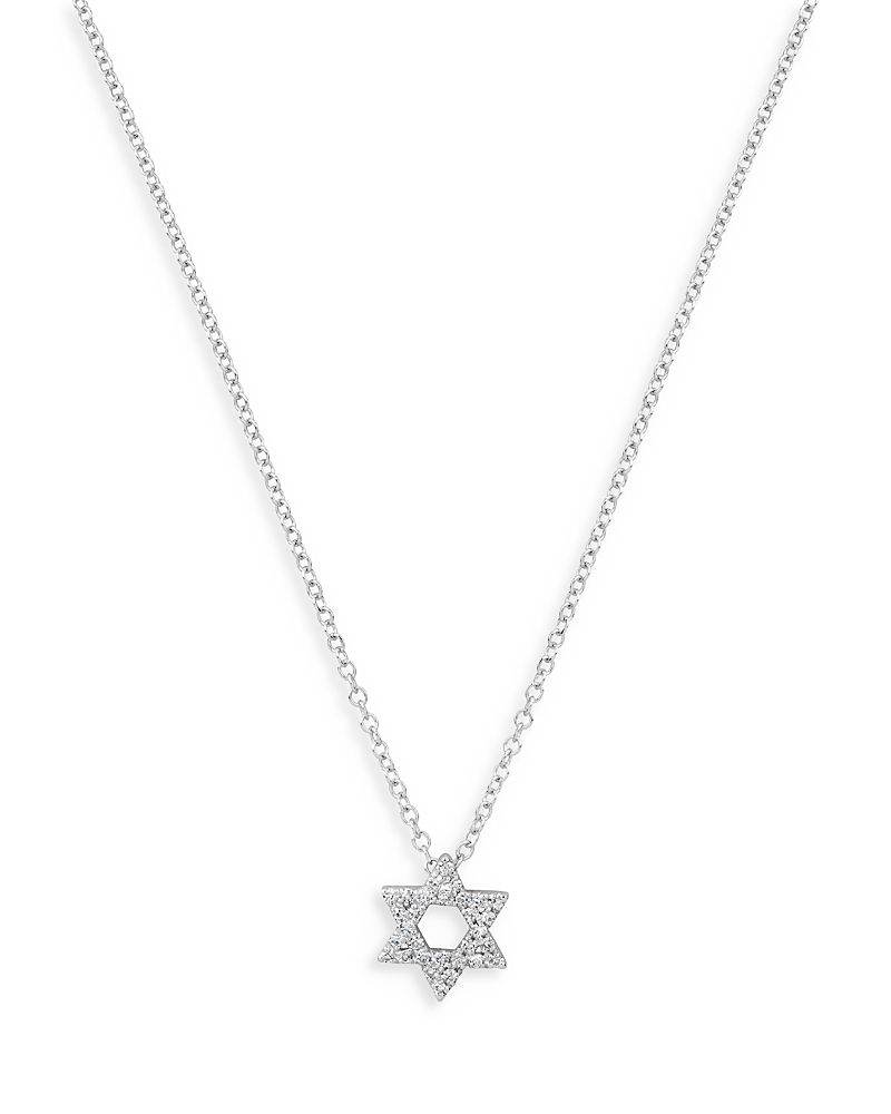 Meira T 14K White Gold Diamond Star of David Pendant Necklace, 18