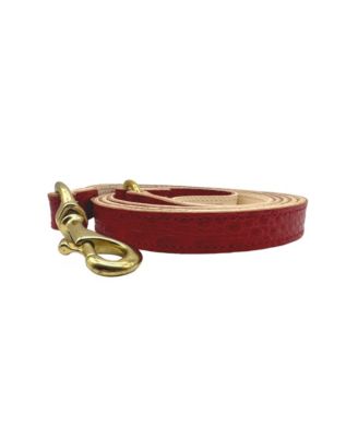 Small 6' Croc Leather Dog Leash