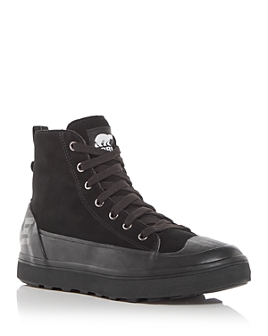 Shop Sorel Men's Cheyanne Metro Ii High Top Sneaker Boots In Black Sea