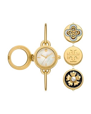 Tory Burch Miller Watch, 27mm In White/gold