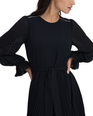 REISS Priya Pleated Midi Dress | Bloomingdale's Women
