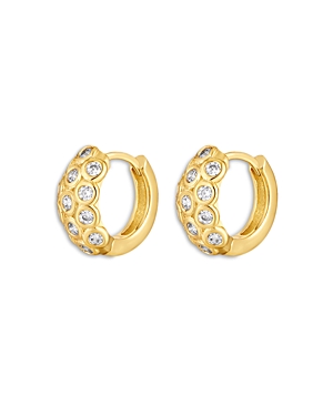 Shop Luv Aj The Sienna Stone Hoop Earrings In Gold