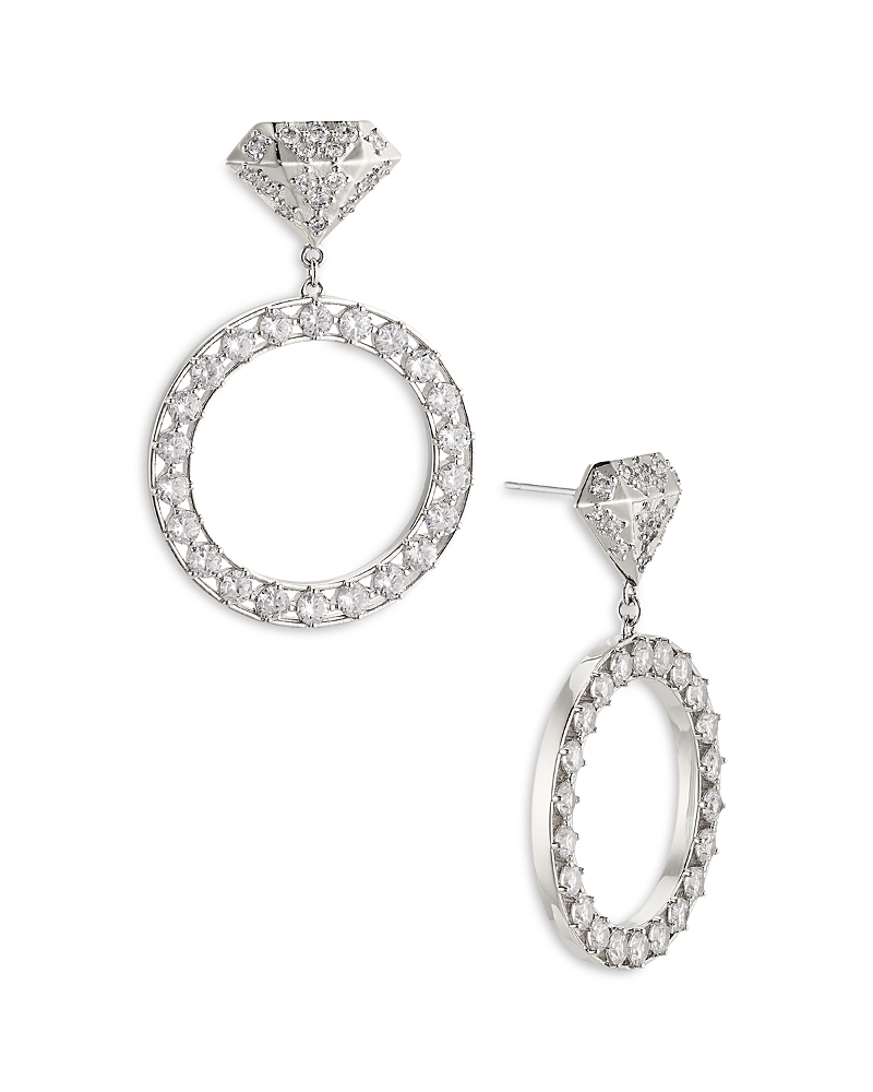 NADRI BRIDE CRYSTAL CIRCLE EARRINGS