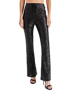 Steve Madden Citrine Sequin Flared Pants