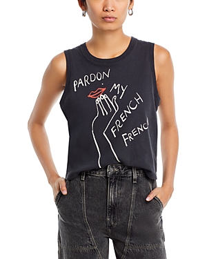Shop Mother The Strong And Silent Sleeveless Tee In French French