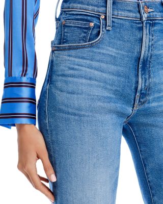 MOTHER MOTHER The Lil' Zip Rambler Petites Flood High Rise Cropped