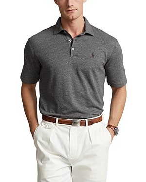 Shop Polo Ralph Lauren Cotton & Linen Classic Fit Polo Shirt In Stadium Grey Heather