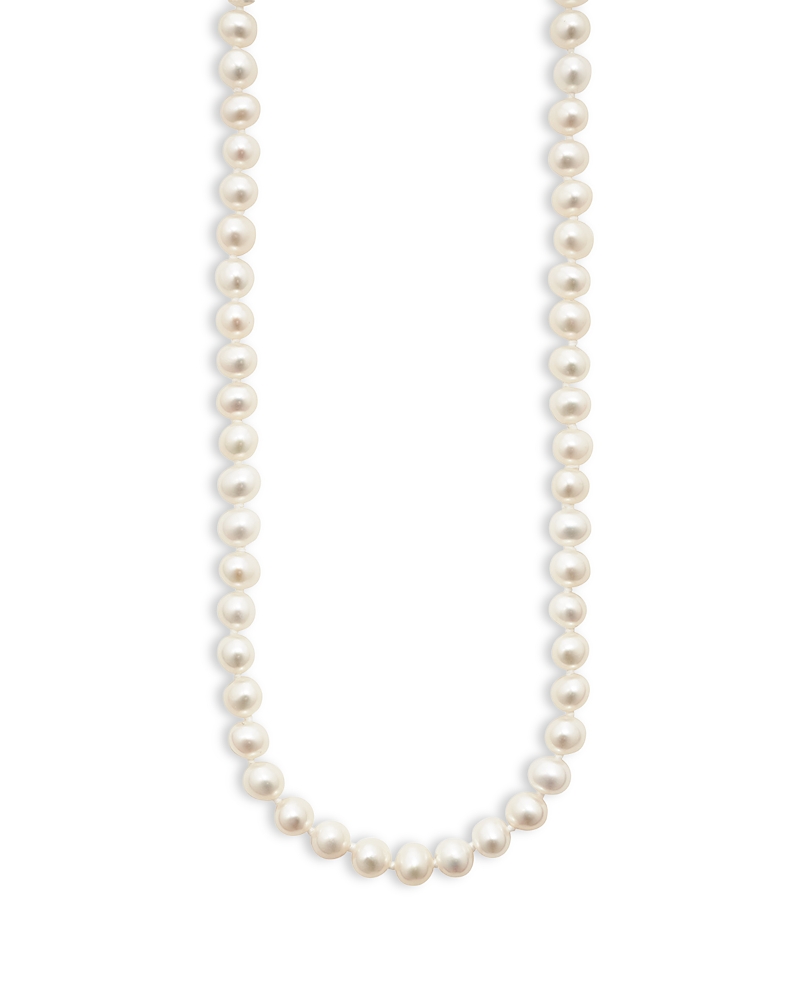 Lagos 18k Yellow Gold & Sterling Silver Luna Cultured Freshwater Pearl Collar Necklace, 18 In White