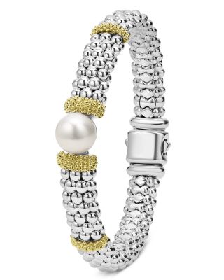 18K Yellow Gold & Sterling Silver Luna Cultured Freshwater Pearl Caviar Bead Bracelet