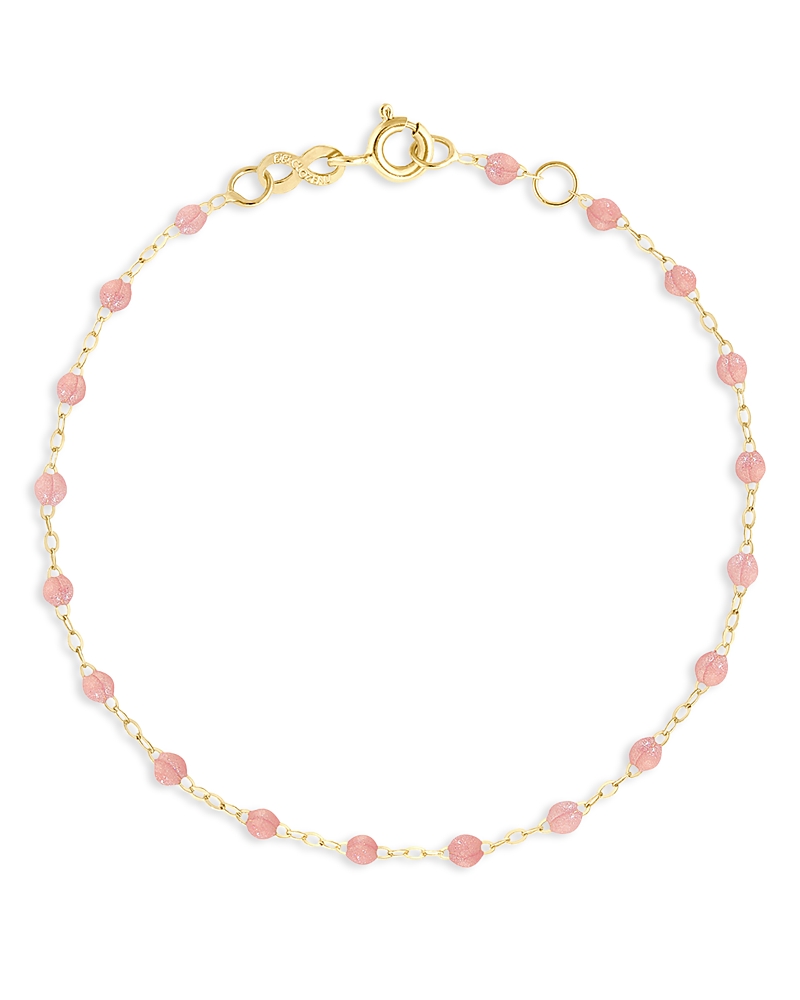Gigi Clozeau 18k Yellow Gold Classic Gigi Resin Bracelet In Blush
