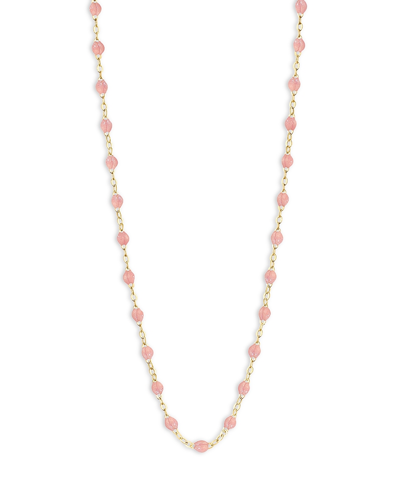 Gigi Clozeau 18k Yellow Gold Classic Gigi Resin Bead Necklace, 16.5 In Blush/gold
