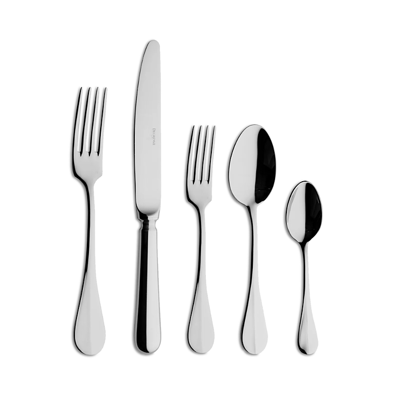 Degrenne Paris Blois Flatware 5 Piece Place Setting In Silver