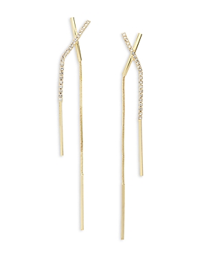 Shop Shashi Linear Drop Earrings In Gold