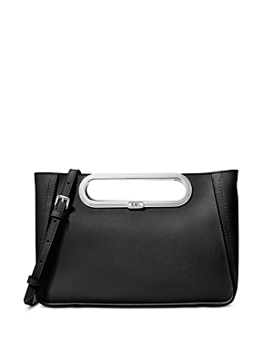 Michael Kors Michael  Chelsea Large Leather Convertible Clutch In Black