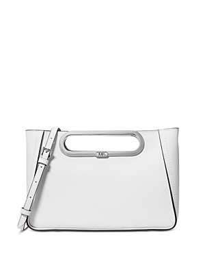 Michael Kors Chelsea Large Convertible Clutch In Optic White