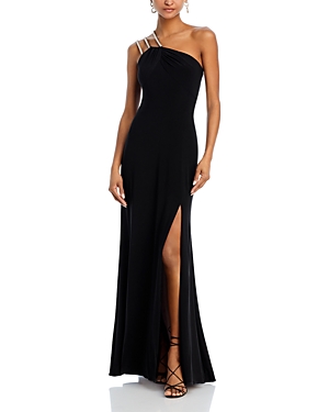 Aqua Embellished One Shoulder Dress - 100% Exclusive In Black/nude