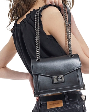 The Kooples Emily X Stella Leather Convertible Bag In Black