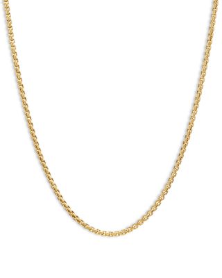 David Yurman - Box Chain Necklace in 18K Yellow Gold, 1mm