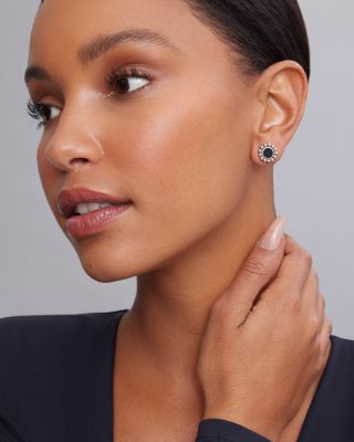 Sterling Silver Maya Black Onyx Stud Earrings