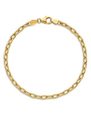 Bloomingdale's Fine Collection - Men's Oval Link Chain Bracelet in 14K Yellow Gold