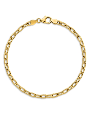 Shop Bloomingdale's Men's Oval Link Chain Bracelet In 14k Yellow Gold