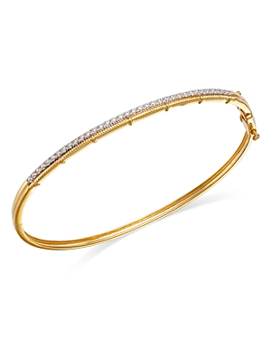 Shop Bloomingdale's Diamond Bangle Bracelet In 14k Yellow Gold, 0.50 Ct. T.w.