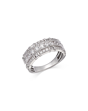 Bloomingdale's Diamond Triple Row Band in 14K White Gold, 1.0 ct. t.w.