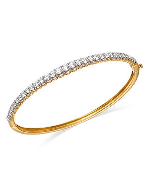 Shop Bloomingdale's Diamond Graduated Bangle Bracelet In 14k Yellow Gold, 2.0 Ct. T.w.