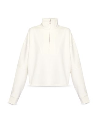 Sand Wash Funnel Neck Half Zip Sweatshirt & Sand Wash Drawstring Sweatpants