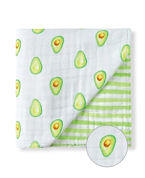 Malabar Baby Unisex 4-layer All Season Snug Blanket - Baby, Little Kid, Big Kid In Avocado (white & Green)