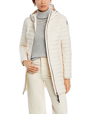 Shop Parajumpers Irene Hooded Down Puffer Coat In Moonbeam