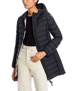 Parajumpers Irene Hooded Down Puffer Coat In Black