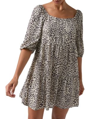 A DAY AT THE VINEYARD WOVEN MINI BADYDOLL DRESS