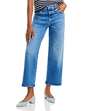 Shop Mother The Dodger High Rise Ankle Wide Leg Jeans In Work Hard Play Hard