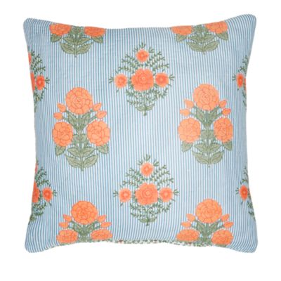 John Robshaw - Bipin Tangerine Euro Sham, 26" x 26"