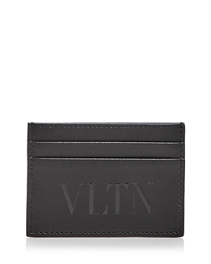 Valentino Garavani Small Leather Card Case In Black