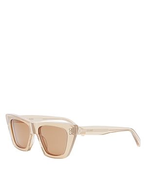 Shop Celine Bold 3 Dots Geometric Sunglasses, 51mm In Tan/beige Solid