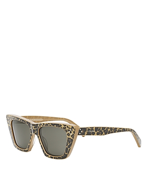Shop Celine Bold 3 Dots Geometric Sunglasses, 51mm In Beige/gray Solid
