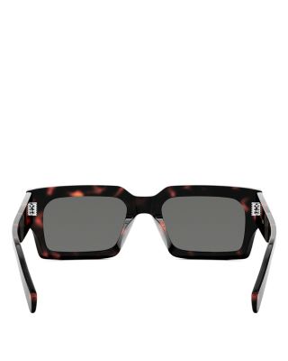 Bold 3 Dots Rectangular Sunglasses, 54mm