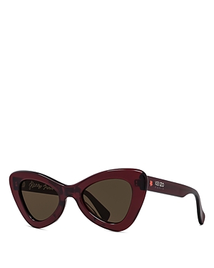 Shop Kenzo Boke 2.0 Butterfly Sunglasses, 49mm In Red/brown Solid