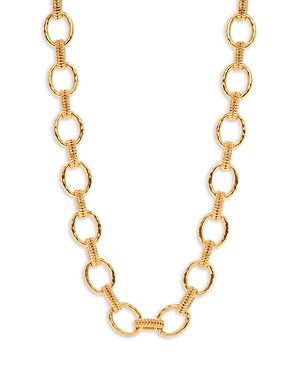 Capucine De Wulf Cleopatra Regal Link Necklace In 18k Gold Plated, 16 In Gold