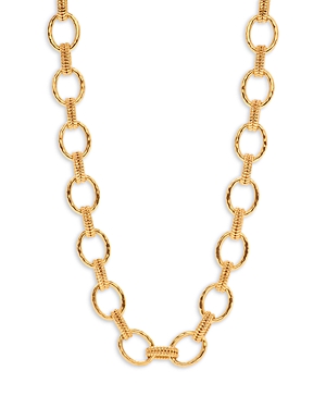 Capucine De Wulf Cleopatra Regal Link Necklace in 18K Gold Plated, 16