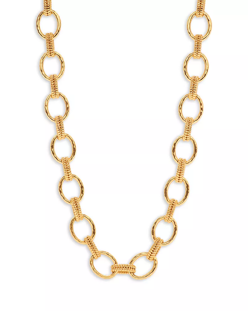 Capucine De Wulf Cleopatra Regal Link Necklace in 18K Gold Plated, 16