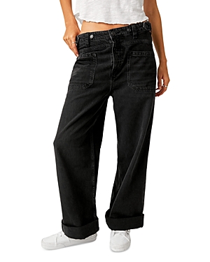 Free People Palmer High Rise Wide Leg Jeans in Outer Space