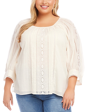 Eyelet Embroidered Top