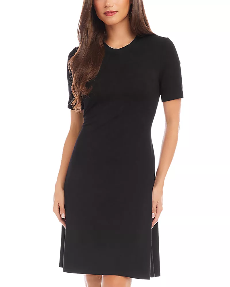 Karen Kane Petites Short Sleeve A Line Dress
