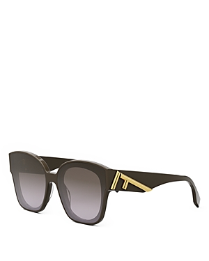 Fendi First Square Sunglasses, 63mm In Black