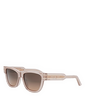 Shop Dior Signature S6u Gradient Butterfly Sunglasses, 54mm In Pink/brown Gradient