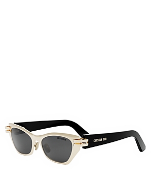 Shop Dior B3u Mirrored Butterfly Sunglasses, 53mm In Gold/gray Solid