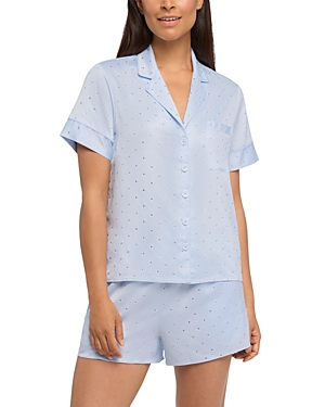 Shop Rya Collection The Kauai Shortie Pajama Set In Marine Blue